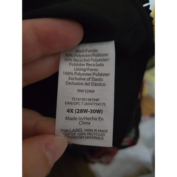 Terra & Sky Womens Long Sleeve Babydoll Top Plus Size 4X NWT Ruched Sheer Club - Picture 5 of 10